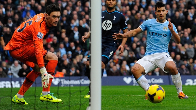 Sergio Aguero will be out for at least four weeks
