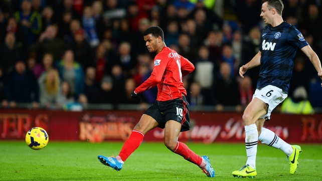 Frazier Campbell strikes home Cardiff's first goal
