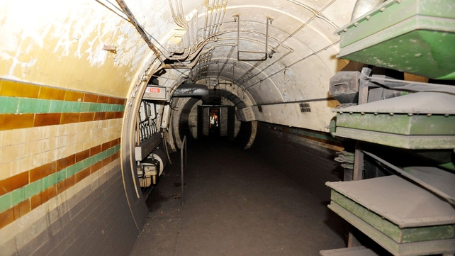The view inside the former Brompton Road tube station, a disused station on the Piccadilly line The view inside the former Brompton Road tube station, a disused station on the Piccadilly line