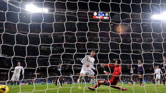 Bale scored with a header and with both feet to net a perfect hat-trick