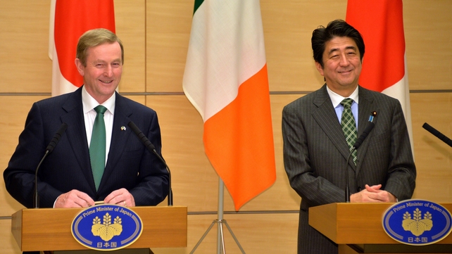Enda Kenny announced the deal alongside Japanese Prime Minister Shinzo Abe Enda Kenny announced the deal alongside Japanese Prime Minister Shinzo Abe