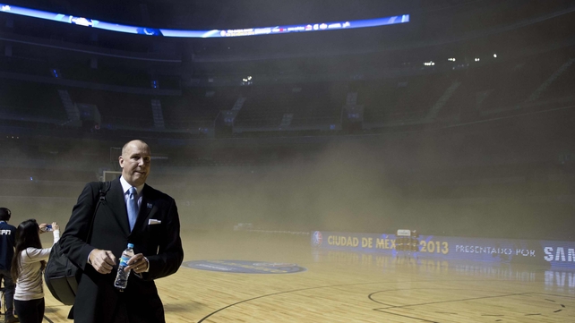 The smoke covered Arena Ciudad de Mexico in Mexico City