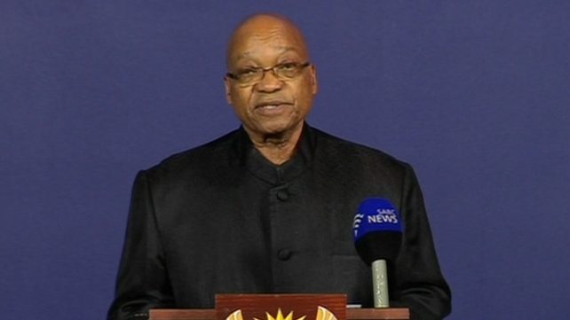 South African President Jacob Zuma said: 'Although we knew that this day would come, nothing can diminish our sense of a profound and enduring loss' South African President Jacob Zuma said: 'Although we knew that this day would come, nothing can diminish our sense of a profound and enduring loss'
