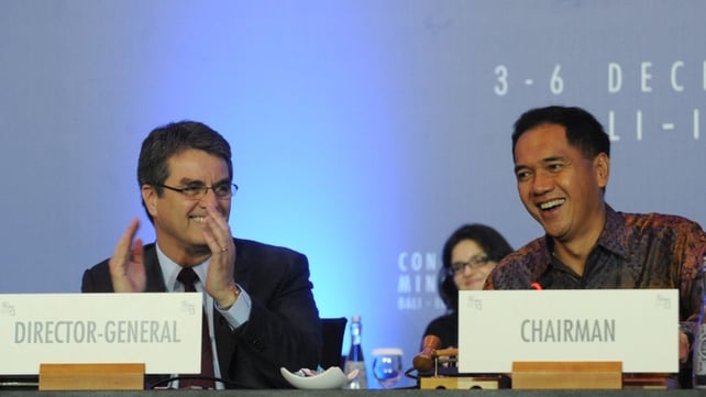 Agreement struck before the closing ceremony of the WTO conference in Bali Agreement struck before the closing ceremony of the WTO conference in Bali