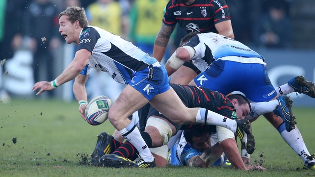 Kieran Marmion makes a break for Connacht