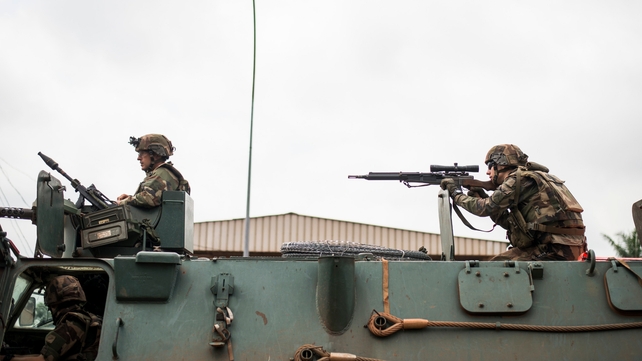 French troops are carrying out security operations in the capital, Bangui French troops are carrying out security operations in the capital, Bangui