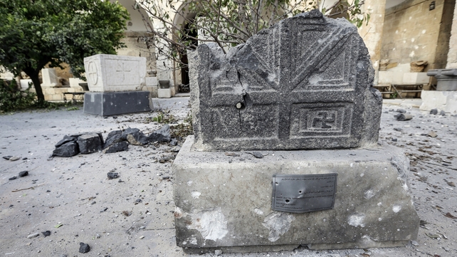 A war-damaged Roman-era mosaic: priceless Syrian archaeological and museum artefacts under serious threat says UNESCO A war-damaged Roman-era mosaic: priceless Syrian archaeological and museum artefacts under serious threat says UNESCO