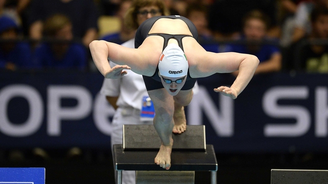 Fiona Doyle going in the heats of the breaststroke