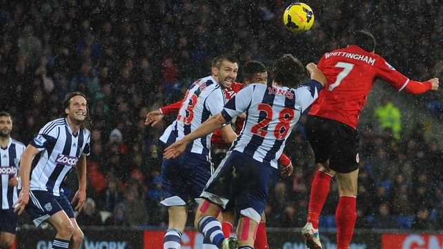 Peter Whittingham heads home for Cardiff as the Bluebirds secured the points against WBA