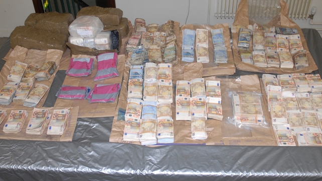 Around €1.2m was seized by gardaí Around €1.2m was seized by gardaí