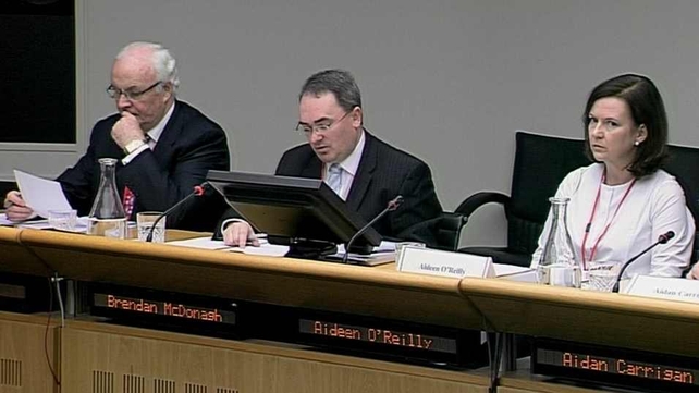 NAMA chairman Frank Daly and CEO Brendan McDonagh before PAC today NAMA chairman Frank Daly and CEO Brendan McDonagh before PAC today