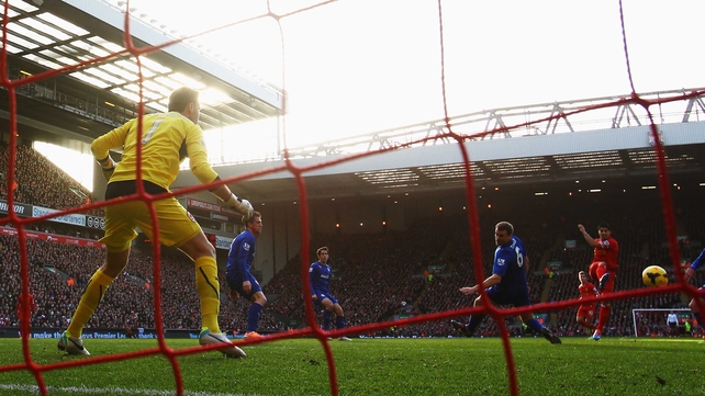 Luis Suarez was again in stunning form for Liverpool, scroing two first-half goals