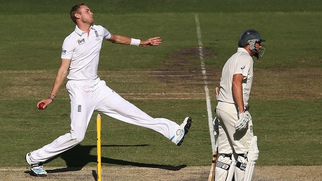 England's Stuart Broad bowled three for 30