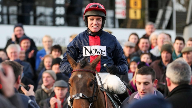 Barry Geraghty and Bobs Worth after victory in the Lexus Chase