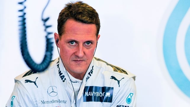 Michael Schumacher was injured in a skiing accident last month Michael Schumacher was injured in a skiing accident last month