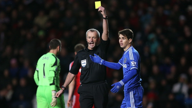 Oscar gets his yellow card