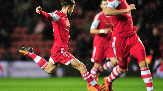 Sothampton's Adam Lallana scored his side's winner against Burnley
