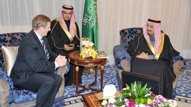 Taoiseach Enda Kenny has seemed comfortable dealing with both Saudi and Irish delegates Taoiseach Enda Kenny has seemed comfortable dealing with both Saudi and Irish delegates