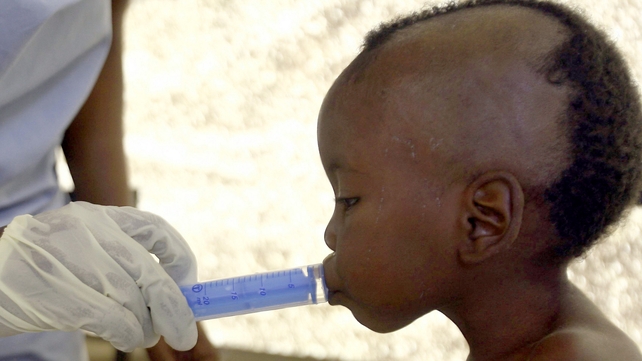 A small child, sick with cholera, is given medicine at at the Cholera Treatment Center of Doctors Without Borders in Tabarre, Haiti in 2010 A small child, sick with cholera, is given medicine at at the Cholera Treatment Center of Doctors Without Borders in Tabarre, Haiti in 2010