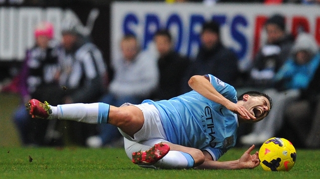 Frenchman Nasri was hurt in a challenge by compatriot Mapou Yanga-Mbiwa