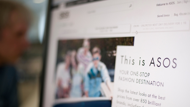 ASOS said its retail sales rose 38% to £335.7m sterling in the four months to December 31 ASOS said its retail sales rose 38% to £335.7m sterling in the four months to December 31