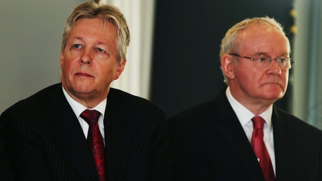 Peter Robinson and Martin McGuinness attended today's meeting on the Haass proposals Peter Robinson and Martin McGuinness attended today's meeting on the Haass proposals