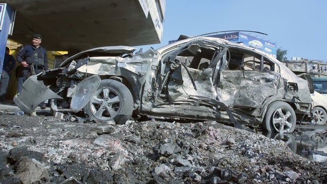 Eight car bombs exploded in the mainly Shia areas in Baghdad Eight car bombs exploded in the mainly Shia areas in Baghdad