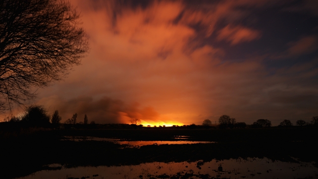 Fire officials believe the blaze could burn for many days Fire officials believe the blaze could burn for many days