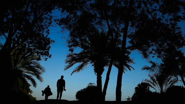 Paul McGinley during his second round at the Abu Dhabi HSBC Golf Championship