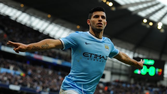 Manchester City's top scorer Sergio Aguero is ruled out of Monday's clash with Chelsea