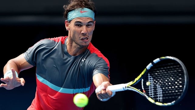 Rafael Nadal incurred a time violation from the chair for slow play