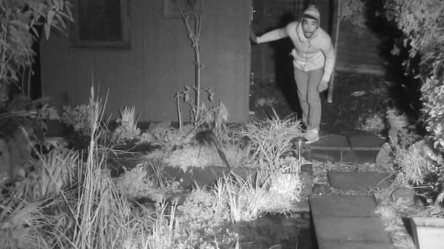 The footage has been given to police investigating the burglary (Pic: @TVsSimonKing) The footage has been given to police investigating the burglary (Pic: @TVsSimonKing)