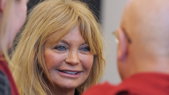 Goldie Hawn gave meditation talk in Davos today Goldie Hawn gave meditation talk in Davos today