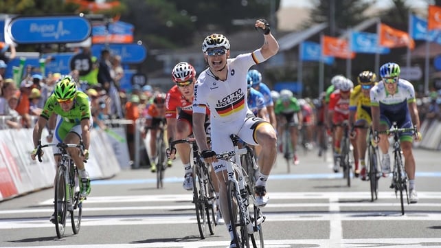 Andre Greipel sprints to victory in the fourth stage of the Tour Down Under