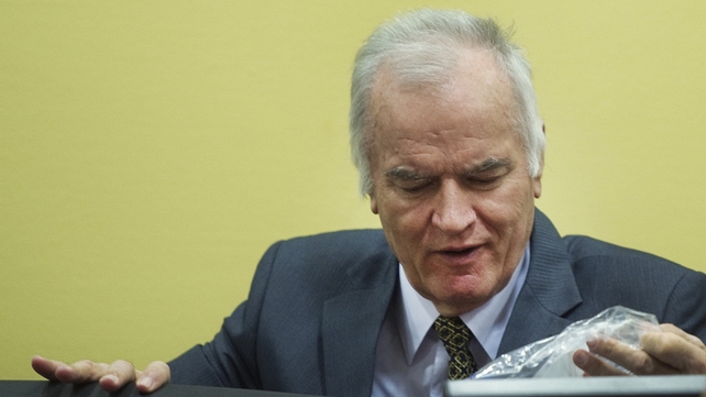 File image of Ratko Mladic during his trial at the ICTY in 2012 (Pic: EPA) File image of Ratko Mladic during his trial at the ICTY in 2012 (Pic: EPA)