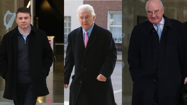 Pat Whelan (L), Seán FitzPatrick (C) and William McAteer (R) have pleaded not guilty to the charges Pat Whelan (L), Seán FitzPatrick (C) and William McAteer (R) have pleaded not guilty to the charges