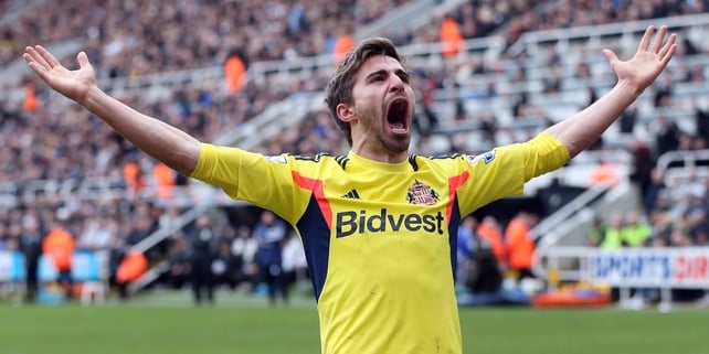 Fabio Borini celebrates after scoring the opening goal