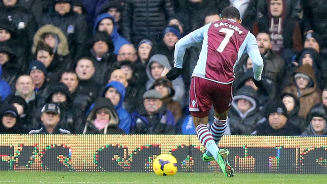 Leandro Bacuna slots home for Aston Villa