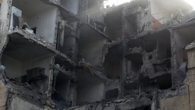 A building in northern Aleppo in the aftermath of reported air strikes by government forces A building in northern Aleppo in the aftermath of reported air strikes by government forces