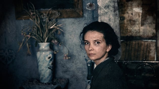 Katya (Mariya Smolnikova) insists on staying on in her family home, though it is now the strategic redoubt of five Russian soldiers