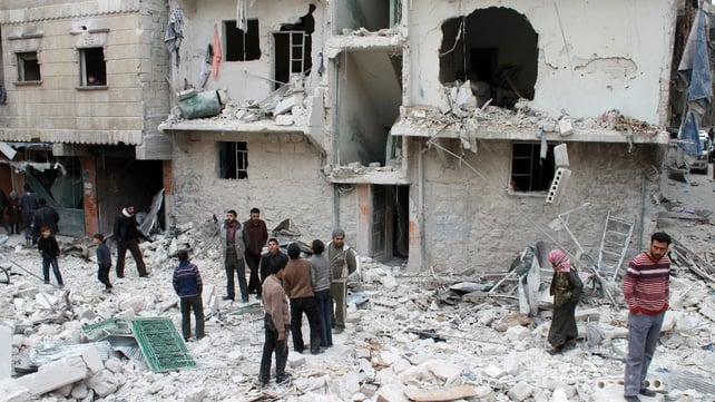 The Syrian regime has launched a fierce aerial bombardment on rebel-held areas of Aleppo The Syrian regime has launched a fierce aerial bombardment on rebel-held areas of Aleppo