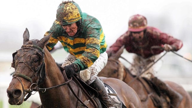 Blissful Moment, ridden by Paul Carberry, comes home to win in difficult conditions at Down Royal