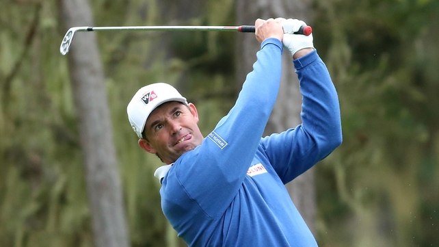 Padraig Harrington in action in the second round of the Pebble Beach National Pro-Am