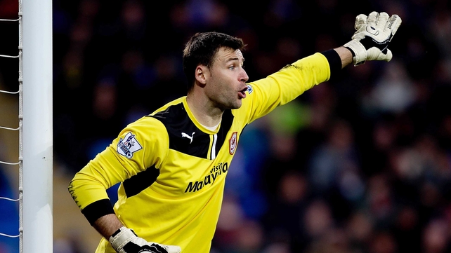 David Marshall produced a stunning injury time save to earn Cardiff a point