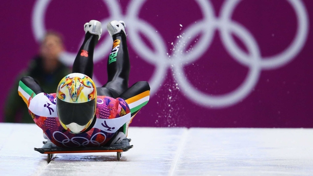 Sean Greenwood took a heavy crash in the skeleton event