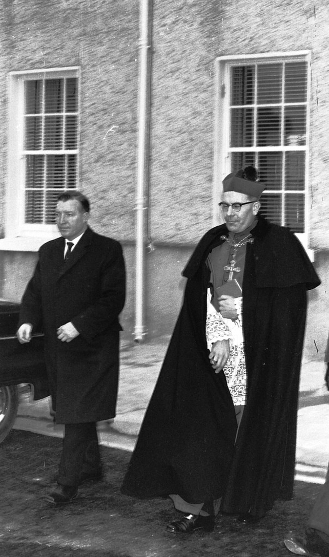 Archbishop Morris and Minister Haughey make their way to the stage (Pic: An Garda Síochána)