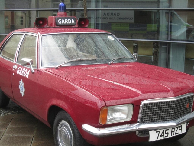 A vintage squad car on display at the commemoration at the Garda Training College (Pic: An Garda Síochána)