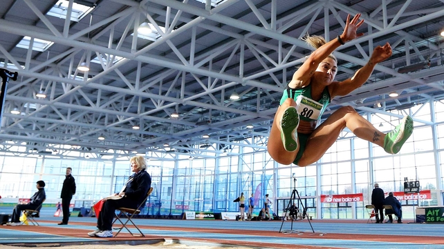 Kelly Proper's win in the long jump took her tally of indoor titles to 15