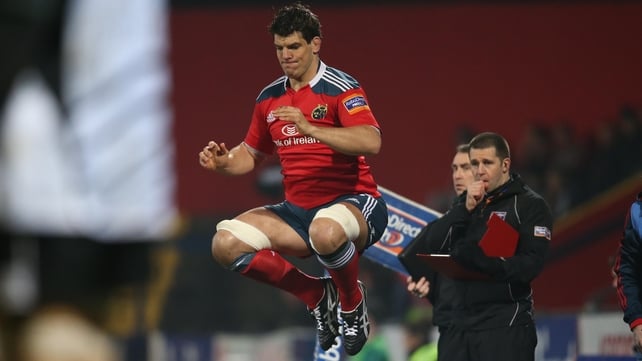 Donncha O'Callaghan earned a record 241st cap for Munster