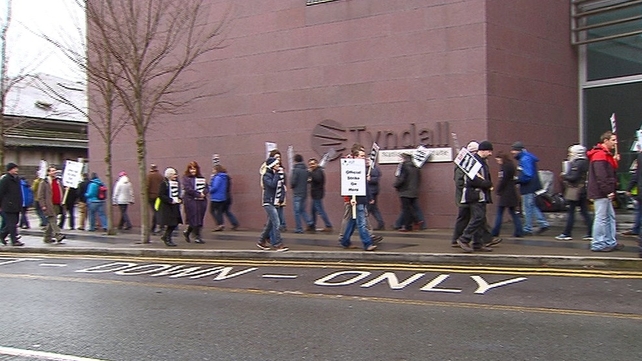 Pickets were placed on the Tyndall Institute this morning Pickets were placed on the Tyndall Institute this morning